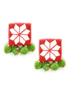 Rabia Hand-embroidered Mirror Earrings, an embroidered mirror earring from our quirky designer collection of earrings for women online.