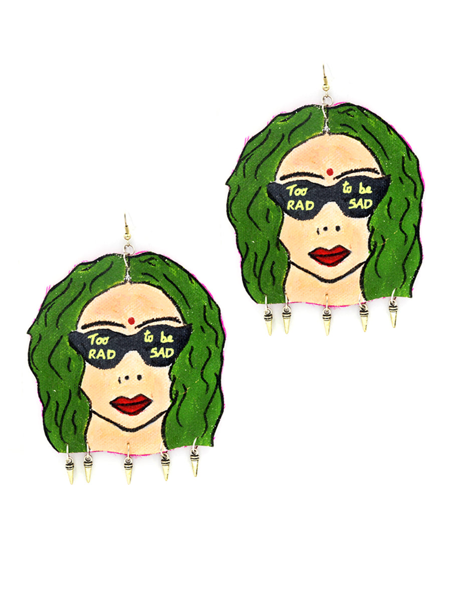 Rad & Rangeen Earrings, a quirky, unique, statement party-wear earrings from our designer collection of earrings for women online.