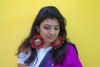 You're my Sun Earrings, a beautiful handmade hand embroidered earring with mirror and tassel from our designer collection of earrings for women online.