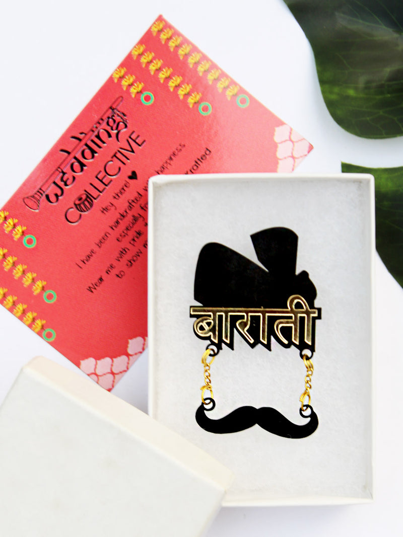 Barati Brooch, a quirky, handmade brooch from our wide range of wedding collection for men and women.