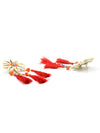 Beach Beauty Shell Earrings, a chic hand embroidered shell earrings from our quirky designer collection of earrings for women online.