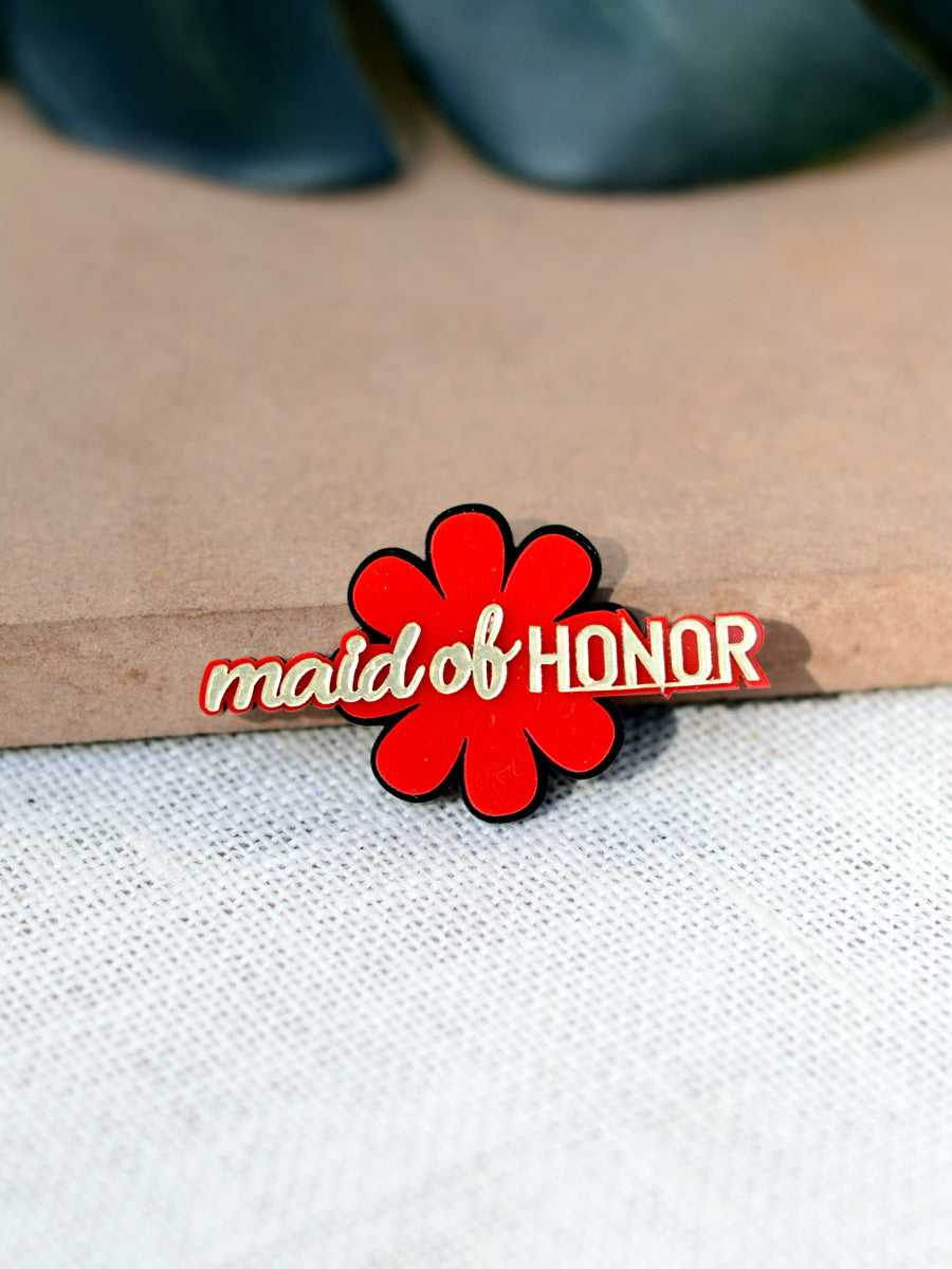 Maid of Honor Brooch, a quirky, handmade statement brooch from our wide range of wedding collection for men and women.