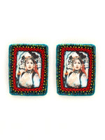 Anarkali Earrings, a quirky, unique, statement party-wear earrings from our designer collection of earrings for women online.