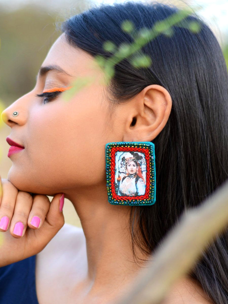 Anarkali Earrings, a quirky, unique, statement party-wear earrings from our designer collection of earrings for women.