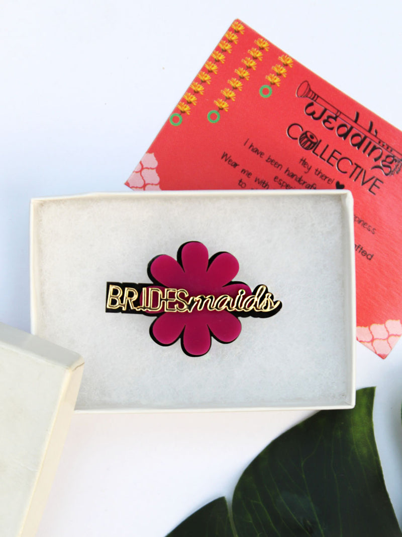 Bridesmaids Brooch, a handmade statement brooch from our wide range of quirky wedding collection for women.