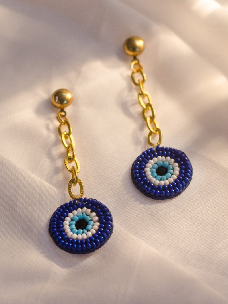 Nazar Evil Eye Embroidered Earrings