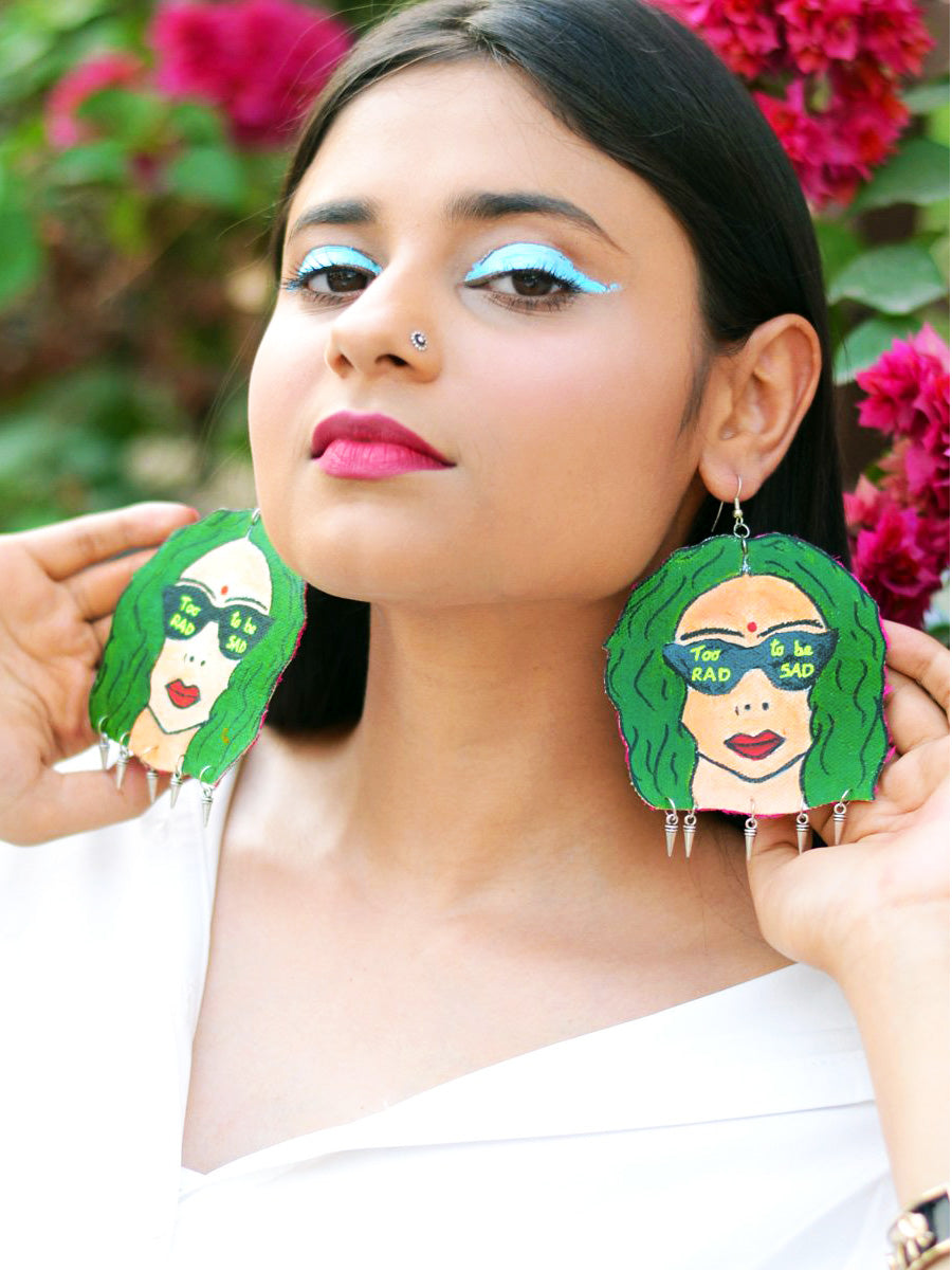 Rad & Rangeen Earrings, a quirky, unique, statement party-wear earrings from our designer collection of earrings for women online.