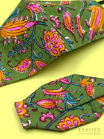 Cotton Printed 3-Ply Mask + Sanitizer Holder Bagcharm Set